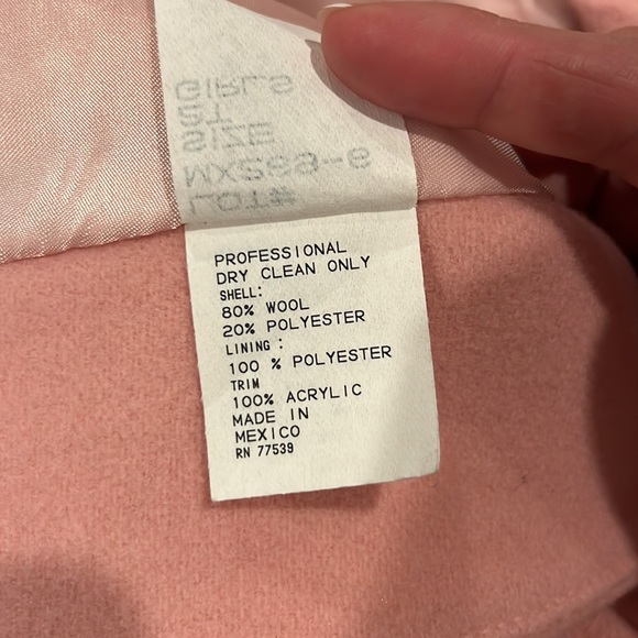 Pink Faux Fur coat. Elegant coat features a hand warmer plush accessory. - Picture 7 of 7